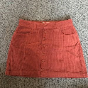 Red Corduroy Pacsun skirt
